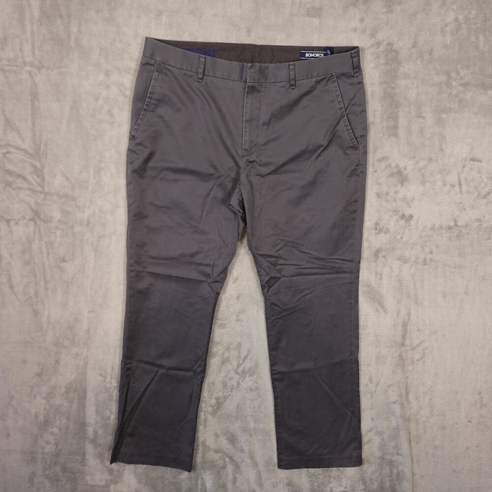 Bonobos Friday Straight Fit Chino Pants Men’s 36x30 Gray Casual‎ Office Everyday
